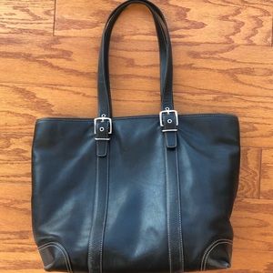 Coach leather large tote satchel bag